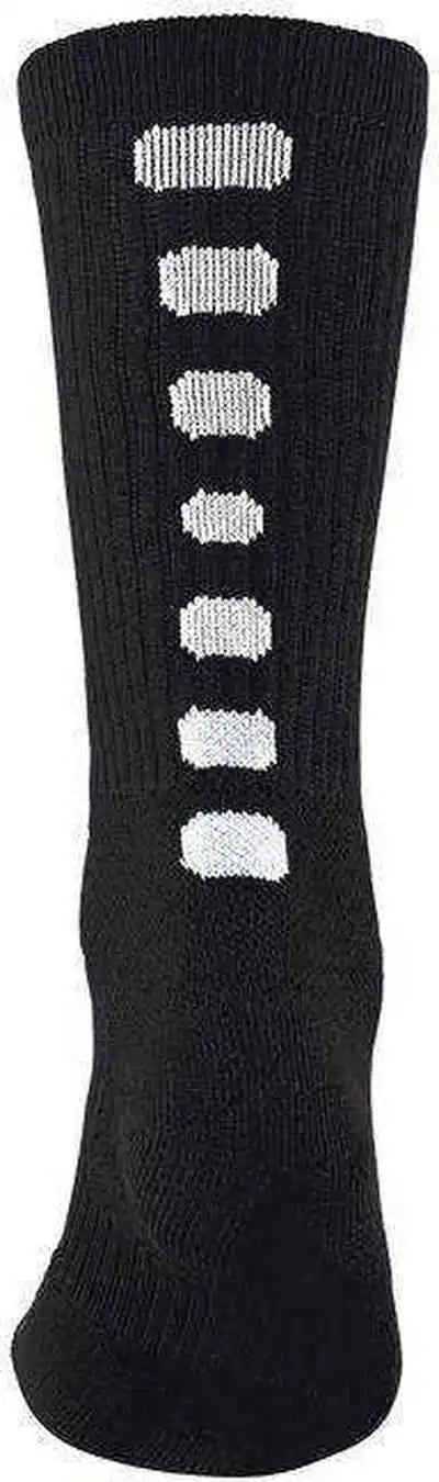 Augusta 6091 Color Block Crew Sock Black White
