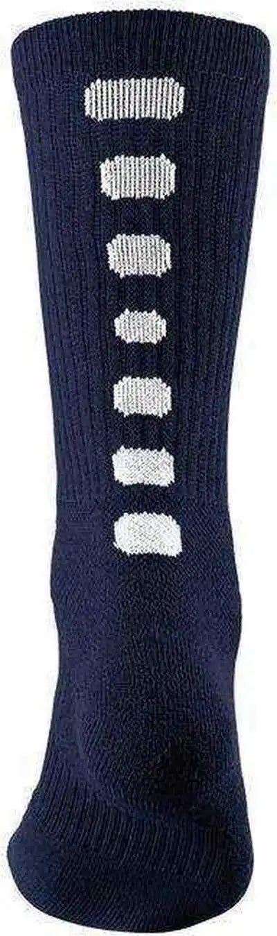 Augusta 6091 Color Block Crew Sock Navy White