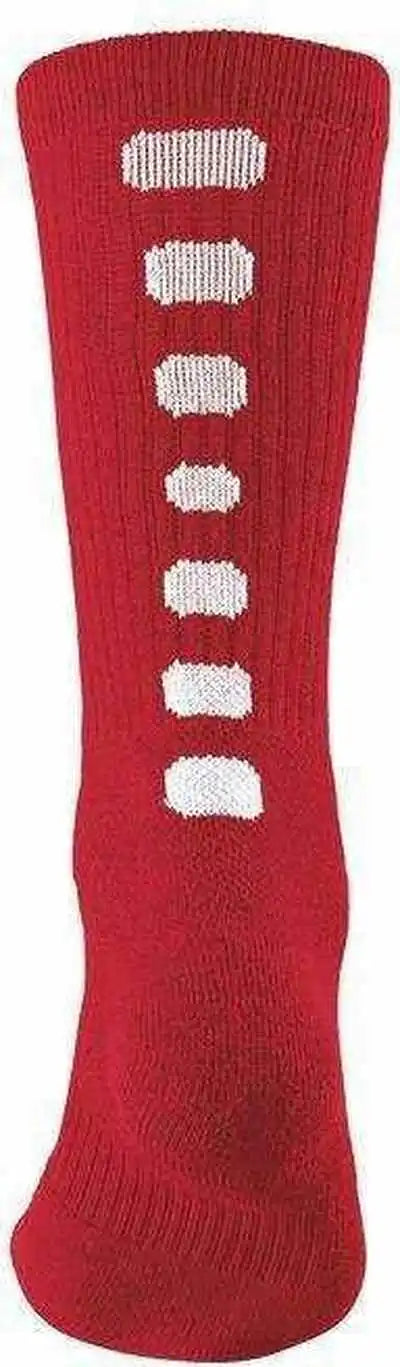 Augusta 6091 Color Block Crew Sock Red White