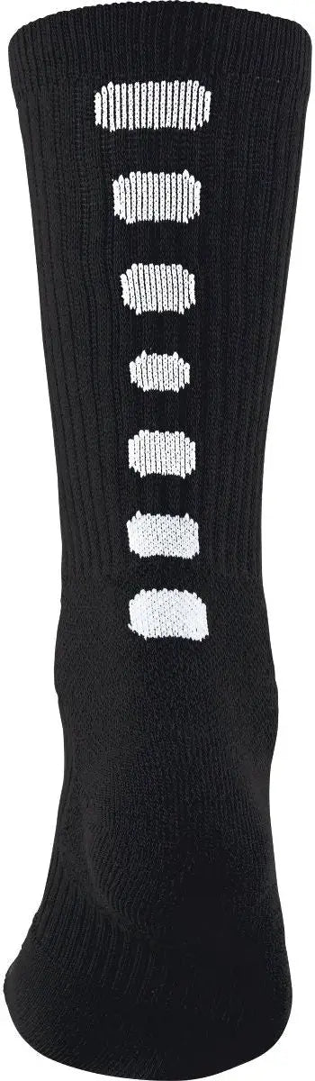 Augusta 6091 Color Block Crew Socks - Black White - Youth