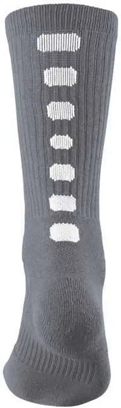 Augusta 6091 Color Block Crew Socks - Graphite White