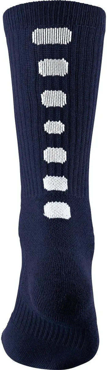Augusta 6091 Color Block Crew Socks - Navy White - Youth