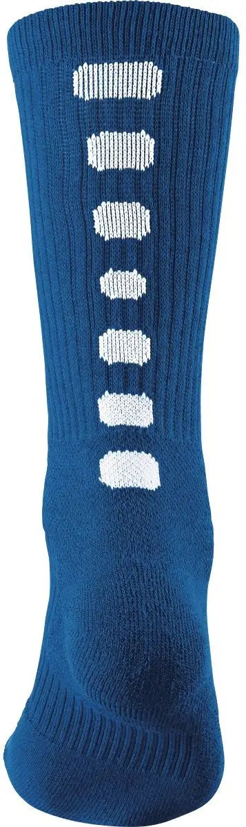 Augusta 6091 Color Block Crew Socks - Royal White - Youth
