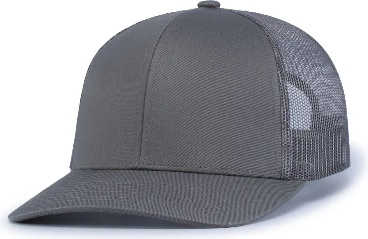 Augusta 6114 6-panel Trucker Snapback Cap - Graphite - one Size Fits Most