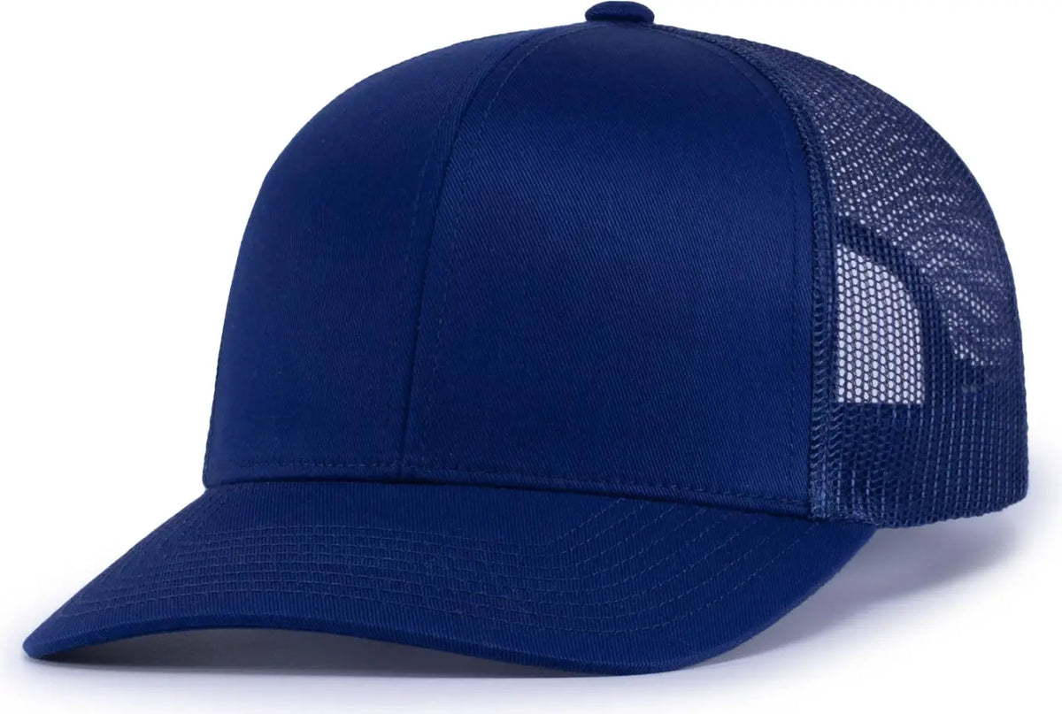Augusta 6114 6-panel Trucker Snapback Cap - Royal - one Size Fits Most