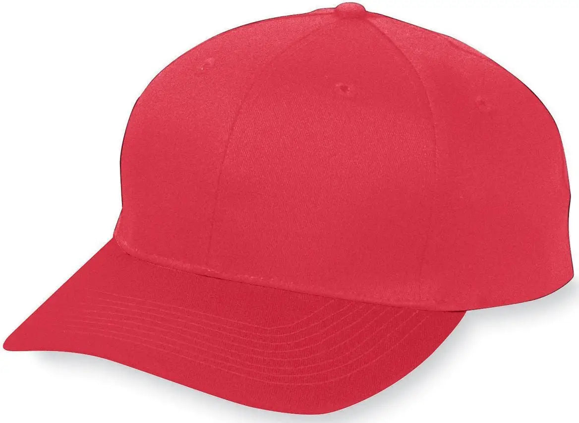Augusta 6206 Six-panel Cotton Twill Low-profile Cap - Red - one Size Fits Most