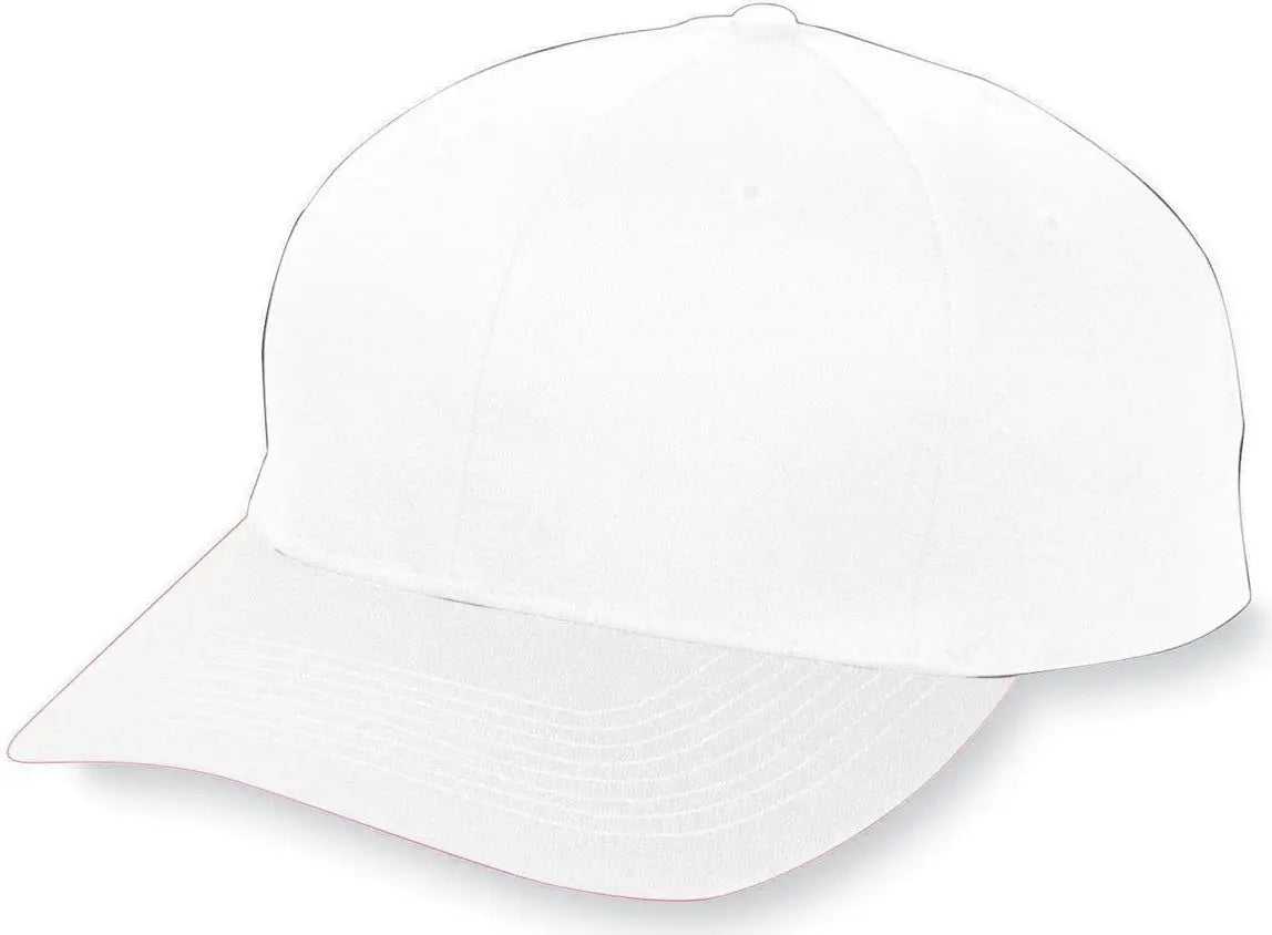 Augusta 6206 Six-panel Cotton Twill Low-profile Cap - White - one Size Fits Most