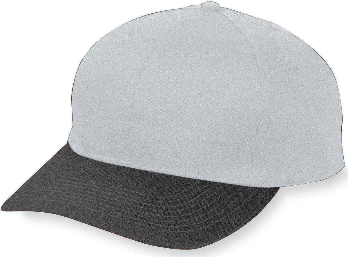 Augusta 6206 Six Panel Cotton Twill Low Profile Cap Youth Gy Bk Gray Black / one Size Fits Most