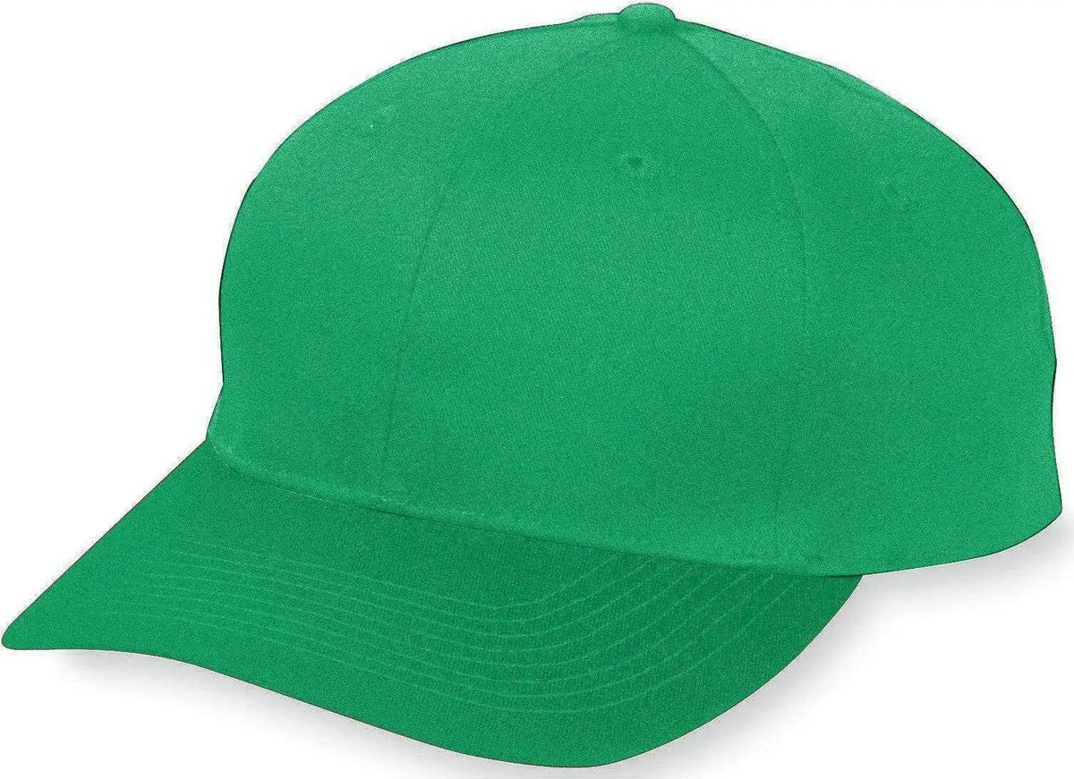 Augusta 6206 Six-panel Cotton Twill Low-profile Cap - Youth - Kelly - one Size Fits Most