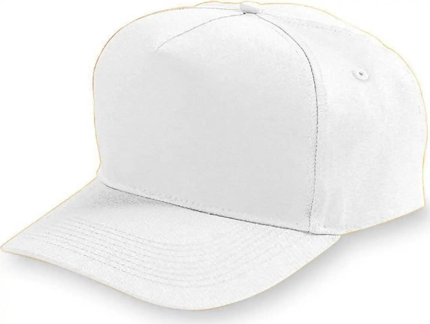 Augusta 6207 Five-panel Cotton Twill Cap - Youth - White - one Size Fits Most