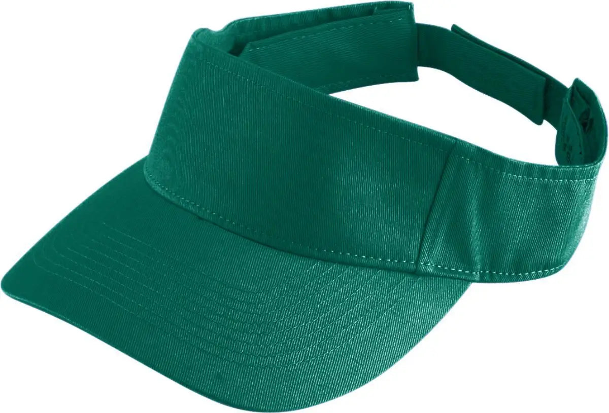Augusta 6225 Sport Twill Visor - Dark Green - one Size Fits Most