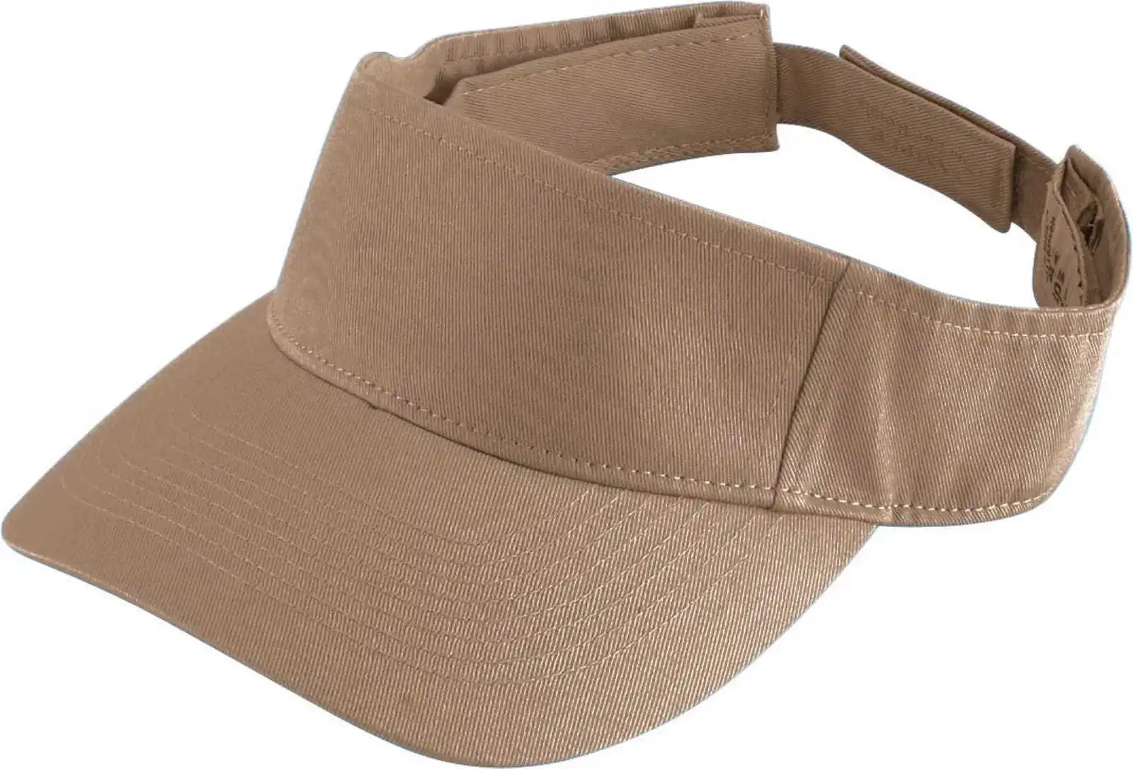 Augusta 6225 Sport Twill Visor - Khaki - one Size Fits Most