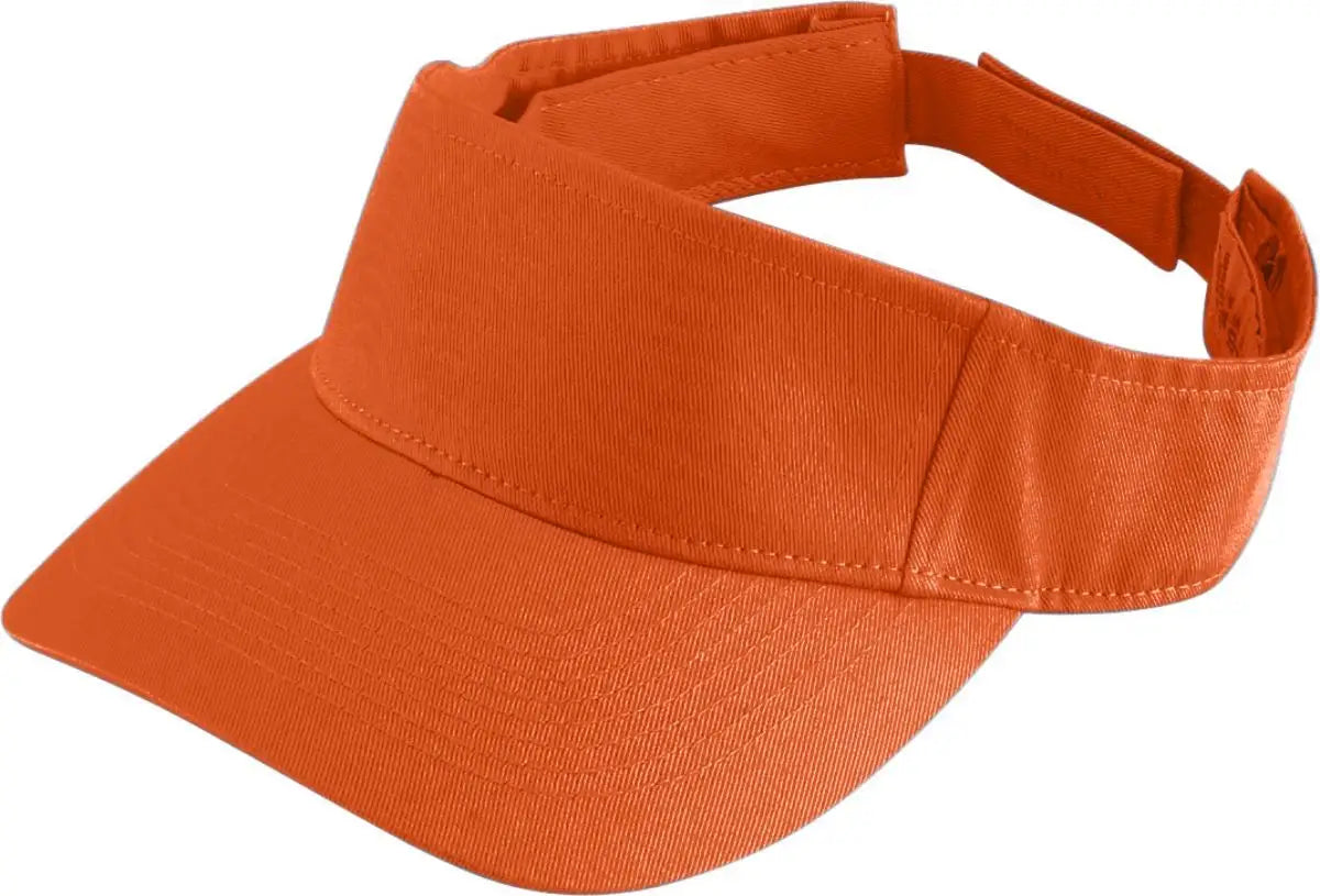 Augusta 6225 Sport Twill Visor - Orange - one Size Fits Most