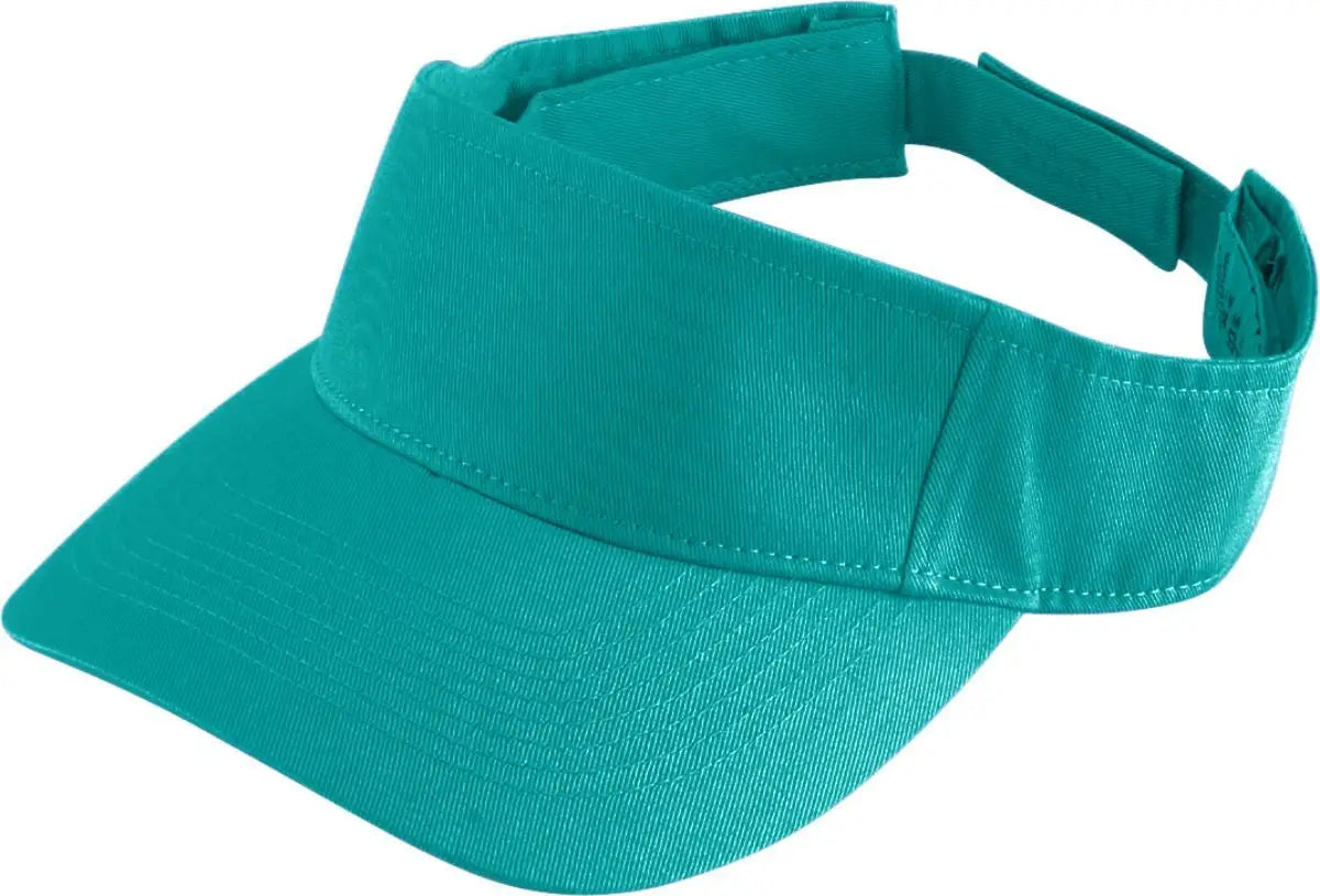 Augusta 6225 Sport Twill Visor - Teal - one Size Fits Most