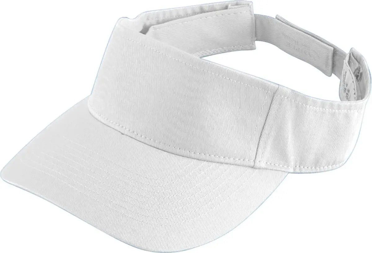 Augusta 6225 Sport Twill Visor - White - one Size Fits Most