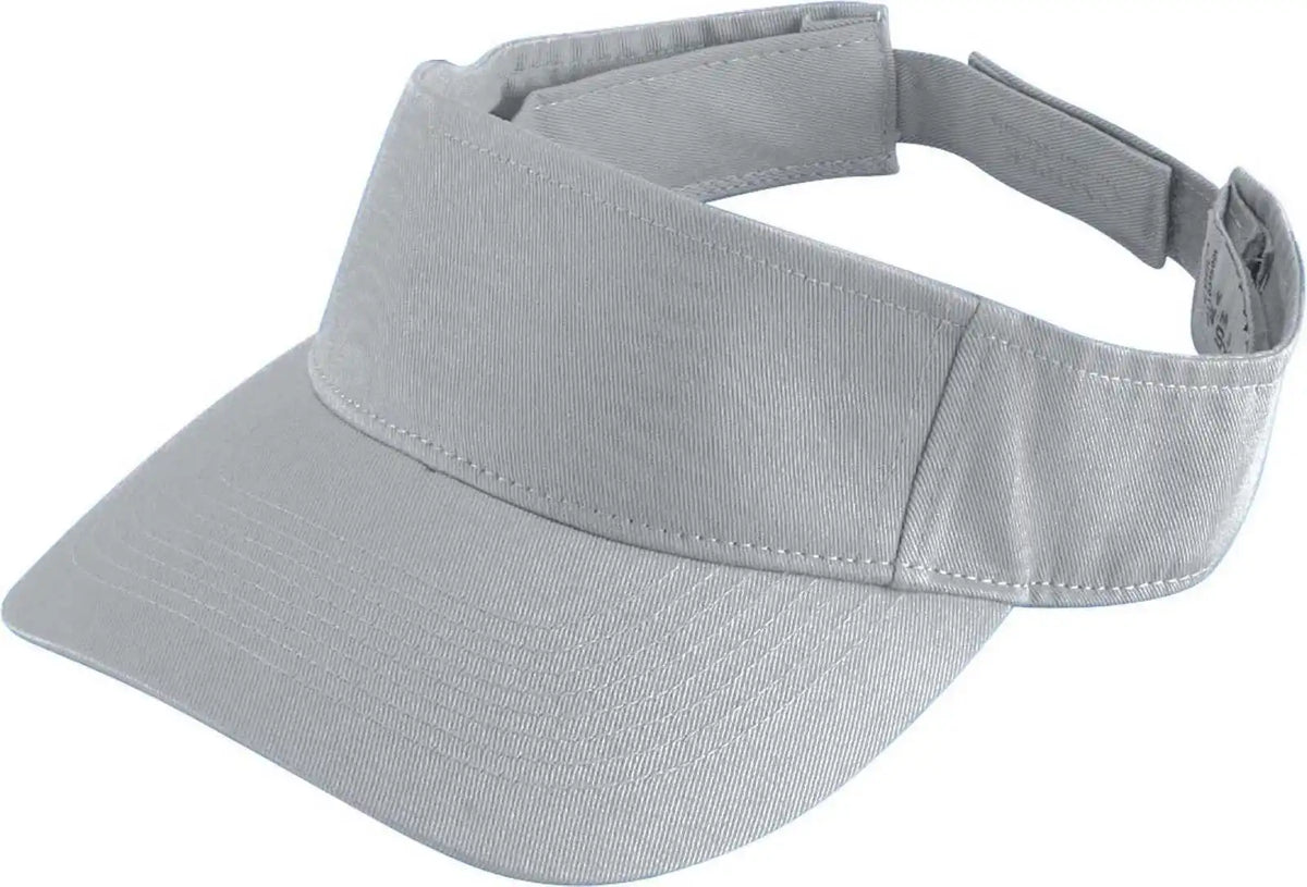 Augusta 6226 Sport Twill Visor Youth Silver Gray / one Size Fits Most