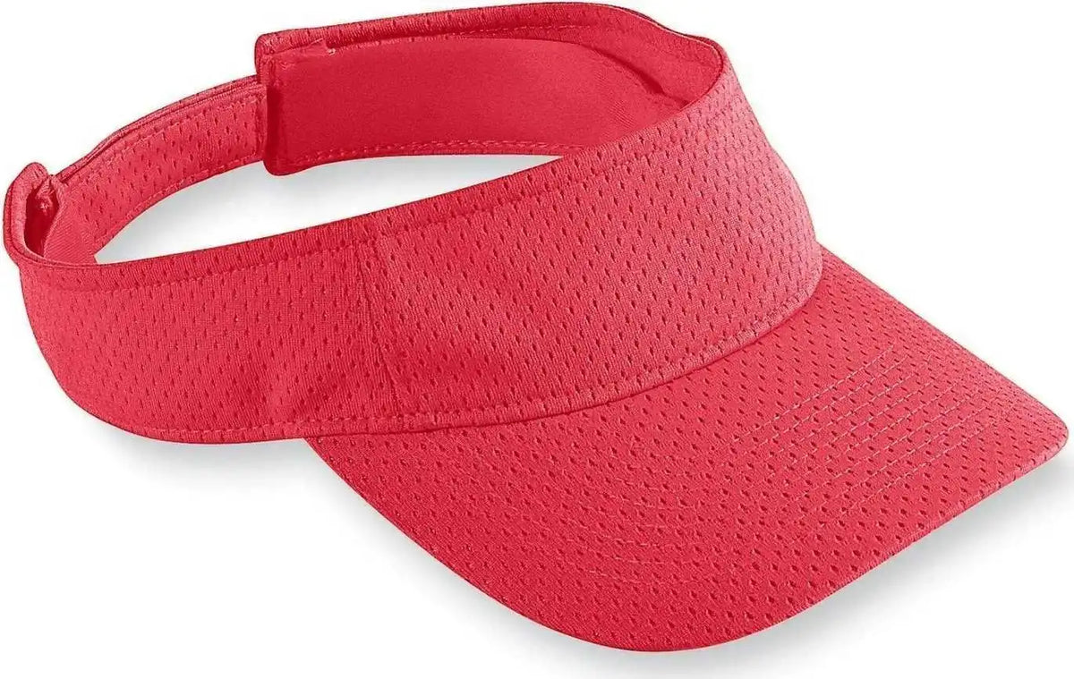 Augusta 6228 Athletic Mesh Visor - Youth - Red - one Size Fits Most