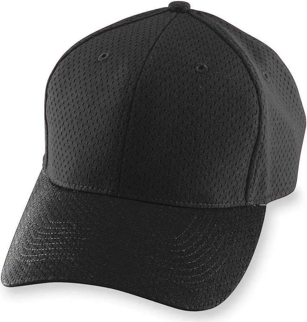 Augusta 6235 Athletic Mesh Cap Black / one Size Fits Most