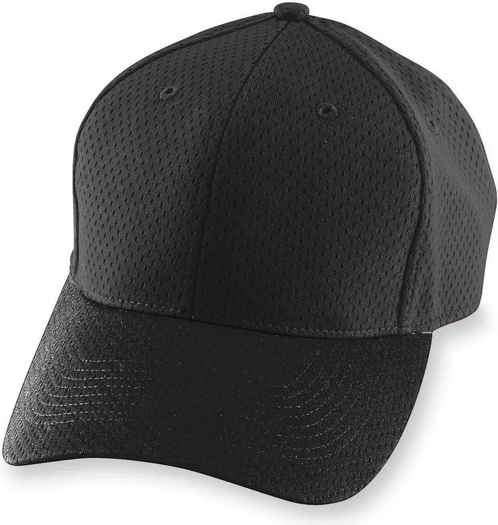 Augusta 6236 Athletic Mesh Cap - Black - one Size Fits Most