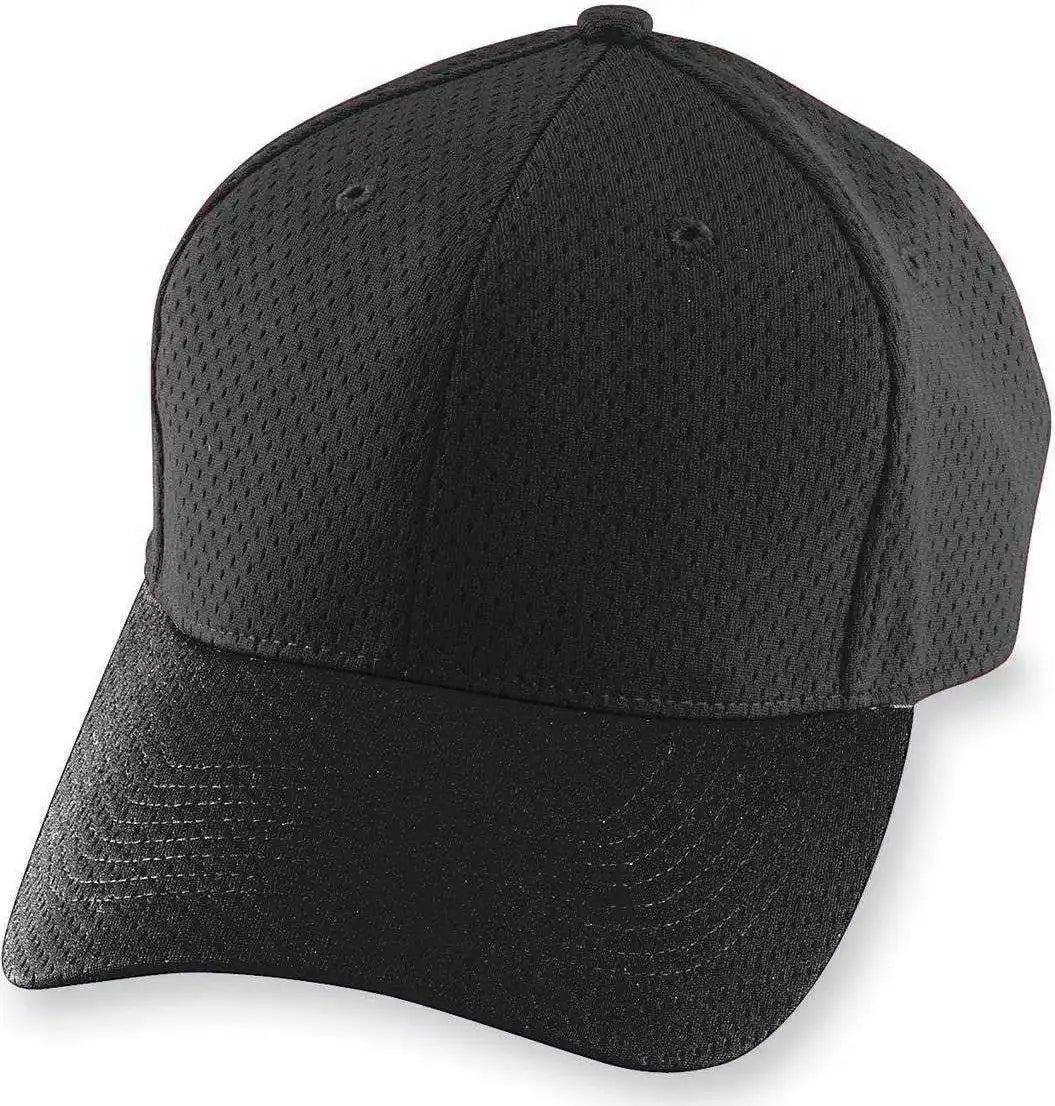 Augusta 6236 Athletic Mesh Cap - Youth - Black - one Size Fits Most