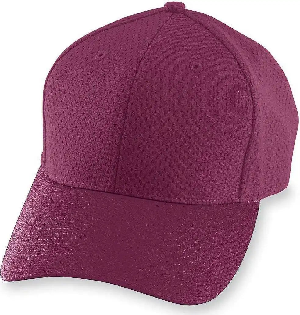Augusta 6236 Athletic Mesh Cap Youth Maroon / one Size Fits Most