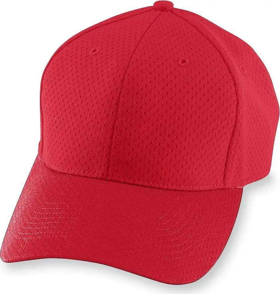 Augusta 6236 Athletic Mesh Cap - Youth - Red - one Size Fits Most