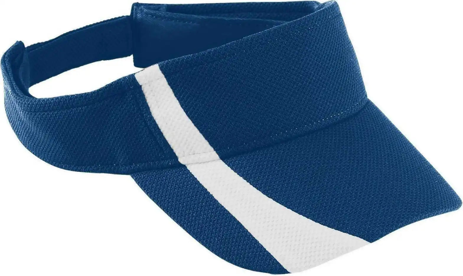 Augusta 6260 Adjustable Wicking Mesh Two-color Visor - Navy White - one Size Fits Most