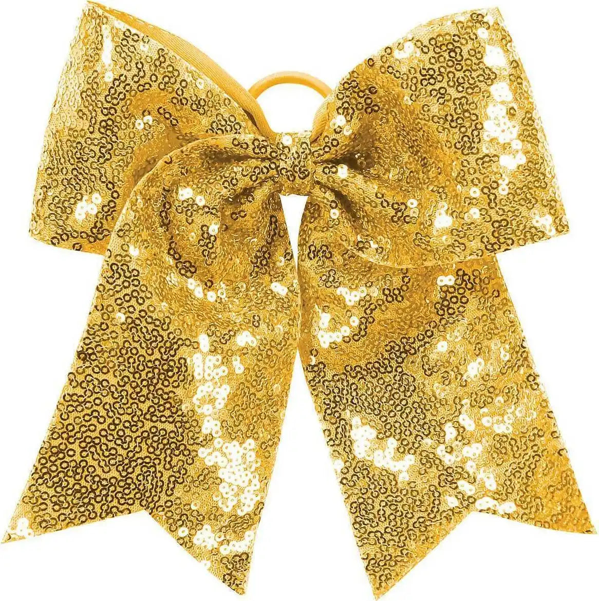 Augusta 6702 Sequin Cheer Hair Bow - Gold - one Size Fits Most