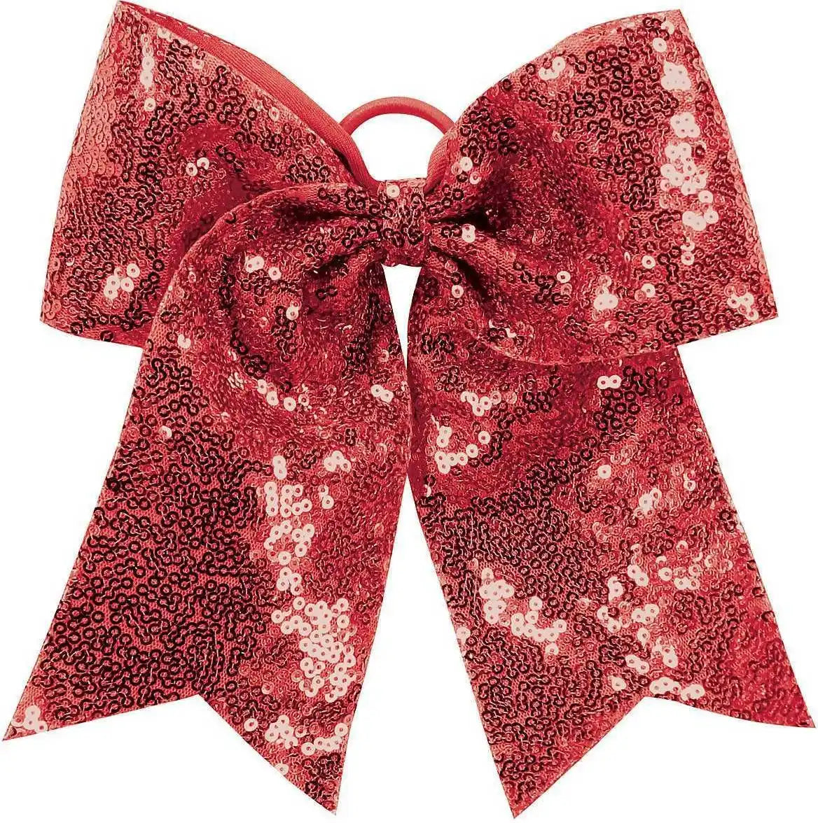 Augusta 6702 Sequin Cheer Hair Bow - Red - one Size Fits Most