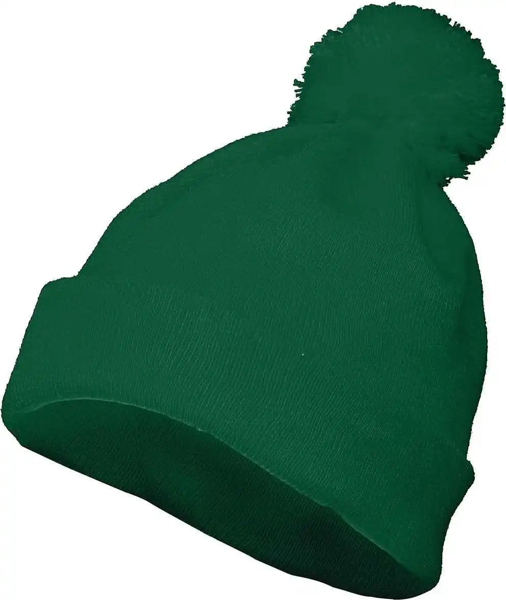 Augusta 6816 Pom Beanie - Dark Green - Forest / one Size Fits Most