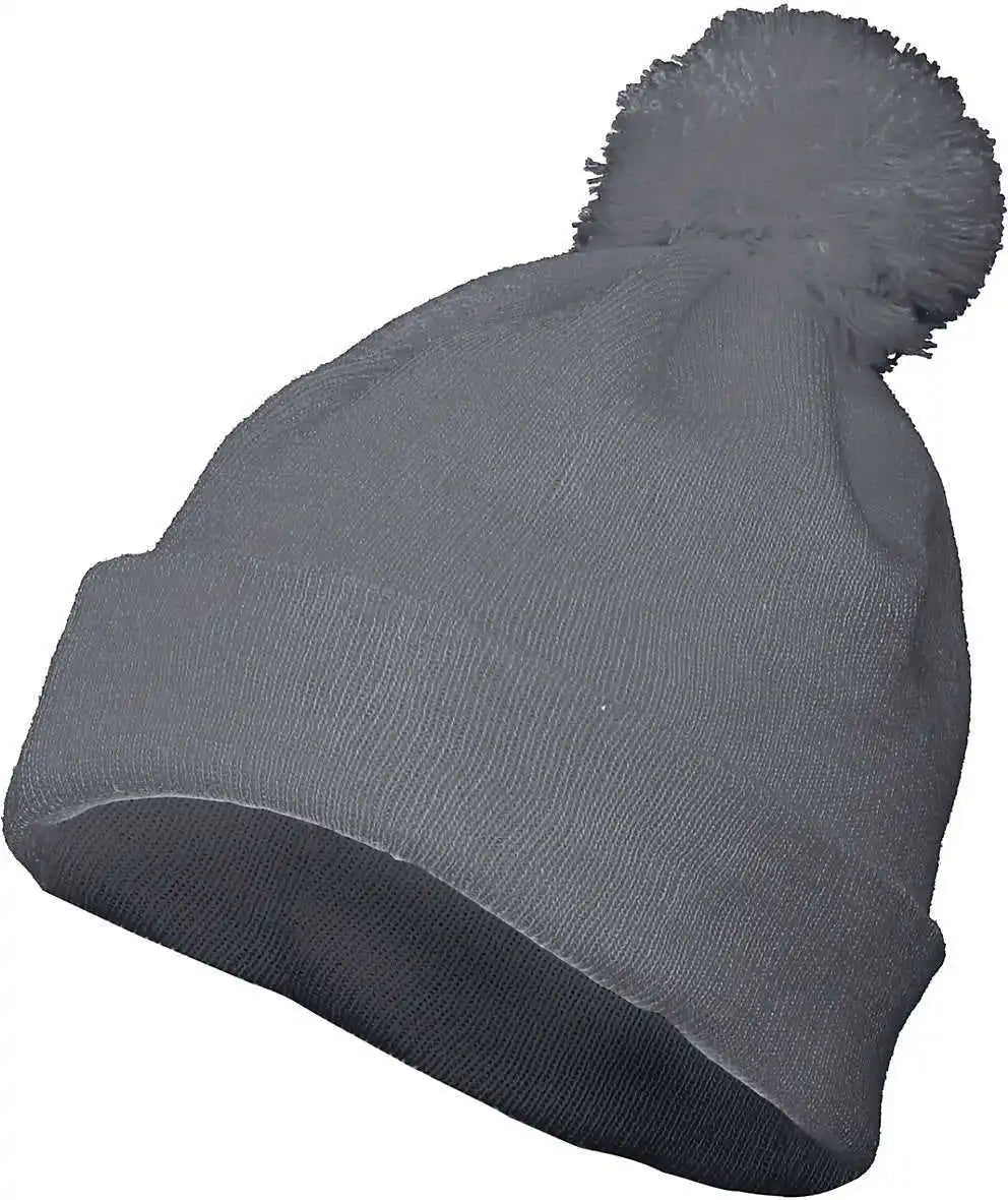 Augusta 6816 Pom Beanie - Graphite - Dark Gray / one Size Fits Most