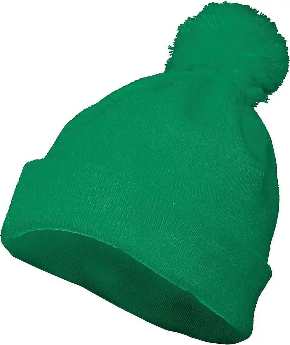 Augusta 6816 Pom Beanie - Kelly - one Size Fits Most