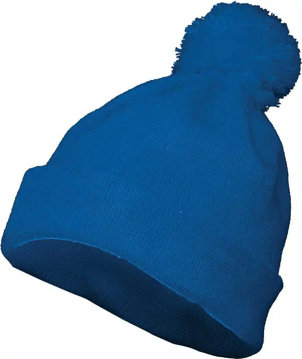 Augusta 6816 Pom Beanie Royal / one Size Fits Most