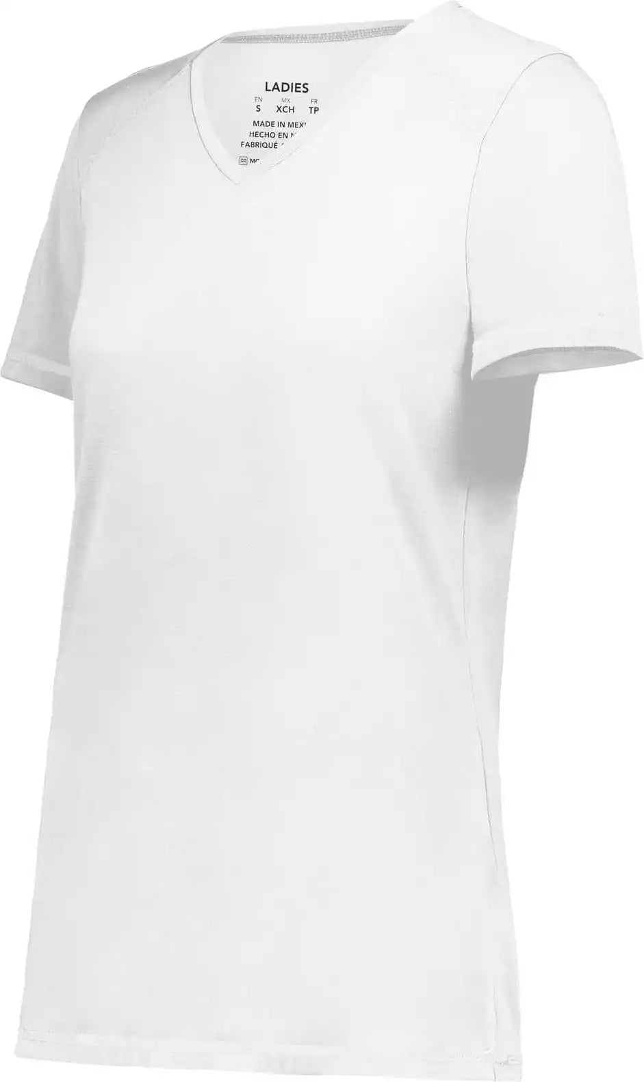 Augusta 6844 Ladies Super Soft Spun Poly Tee White
