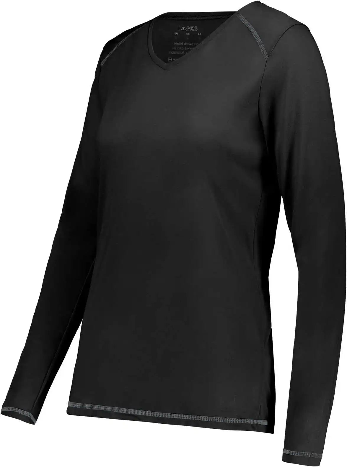 Augusta 6847 Ladies Super Soft-spun Poly Long Sleeve Tee - Black