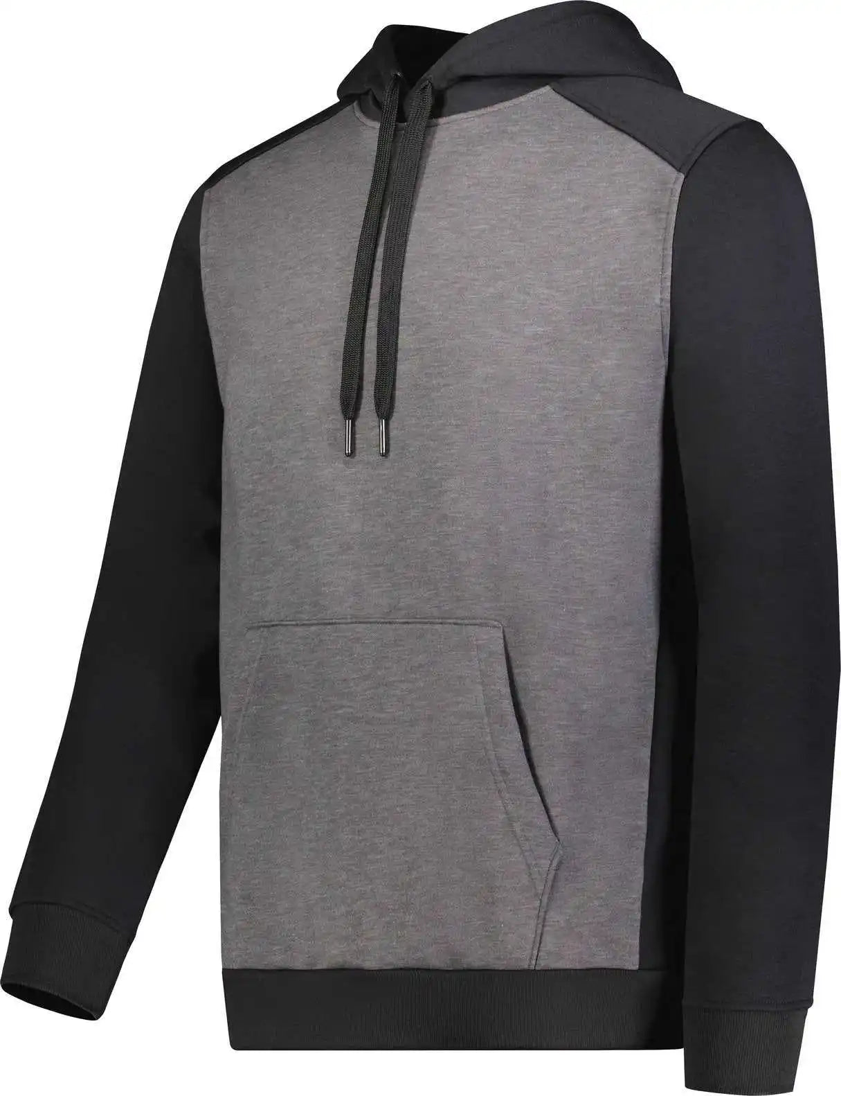Augusta 6865 Three-season Fleece Pullover Hoodie - Carbon Heather Black