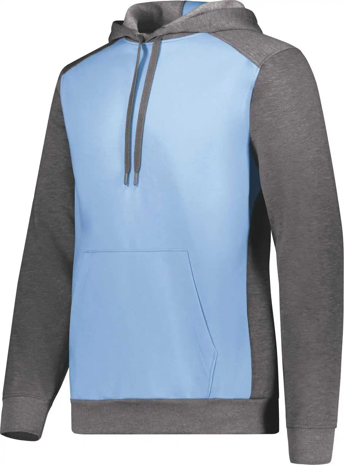 Augusta 6865 Three-season Fleece Pullover Hoodie - Columbia Blue Carbon Heather