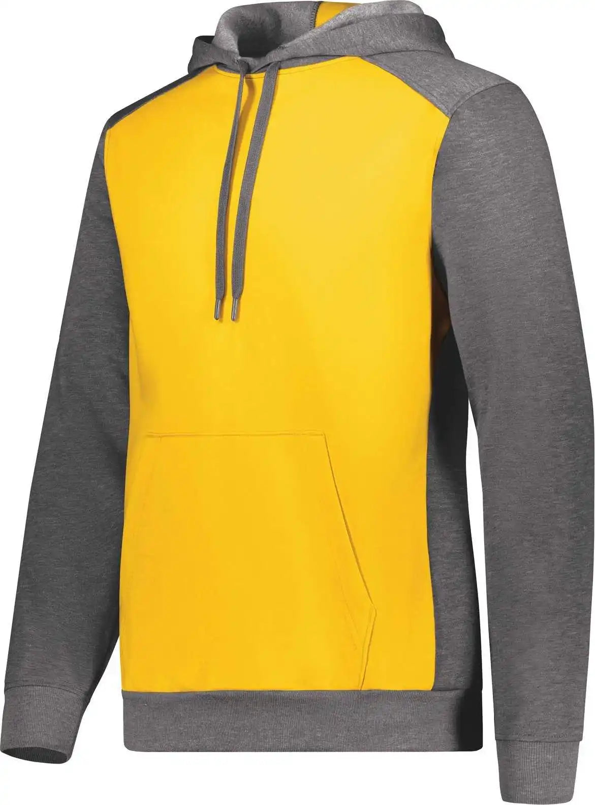 Augusta 6865 Three Season Fleece Pullover Hoodie Gold Carbon Heather