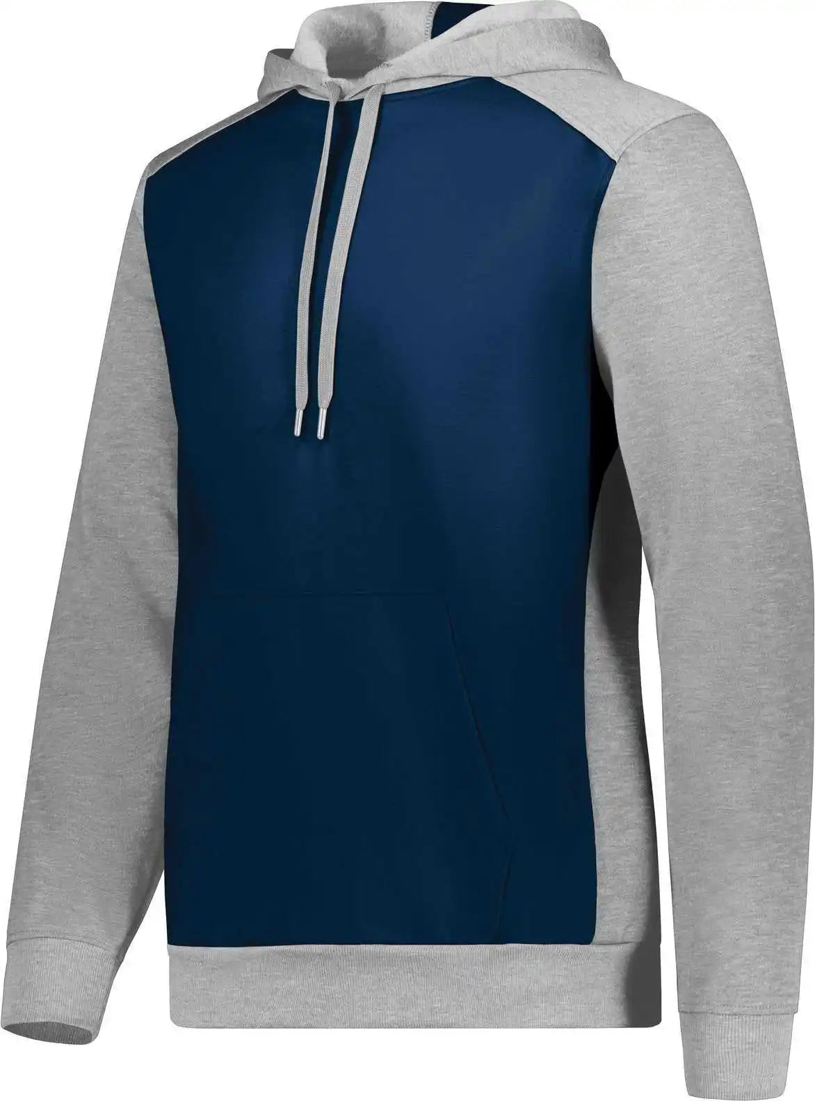 Augusta 6865 Three Season Fleece Pullover Hoodie Navy Gray Heather