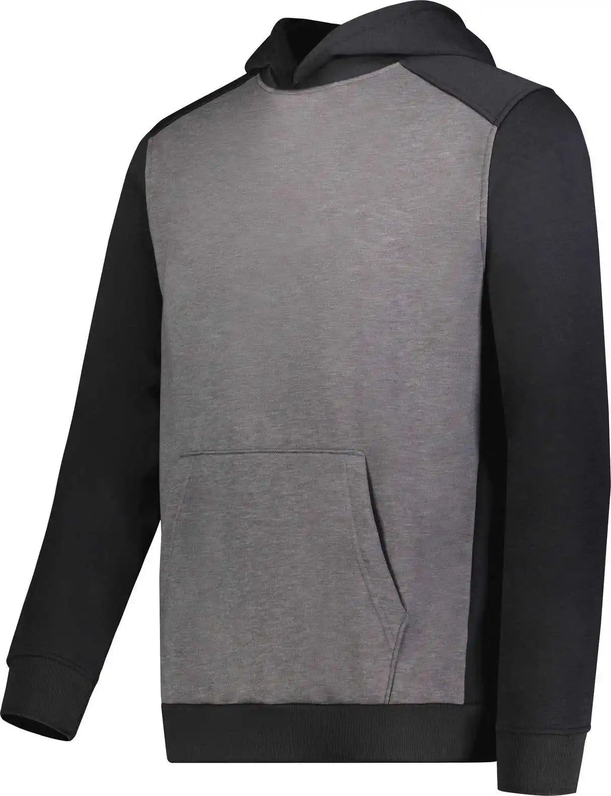 Augusta 6866 Youth Three-season Fleece Pullover Hoodie - Carbon Heather Black