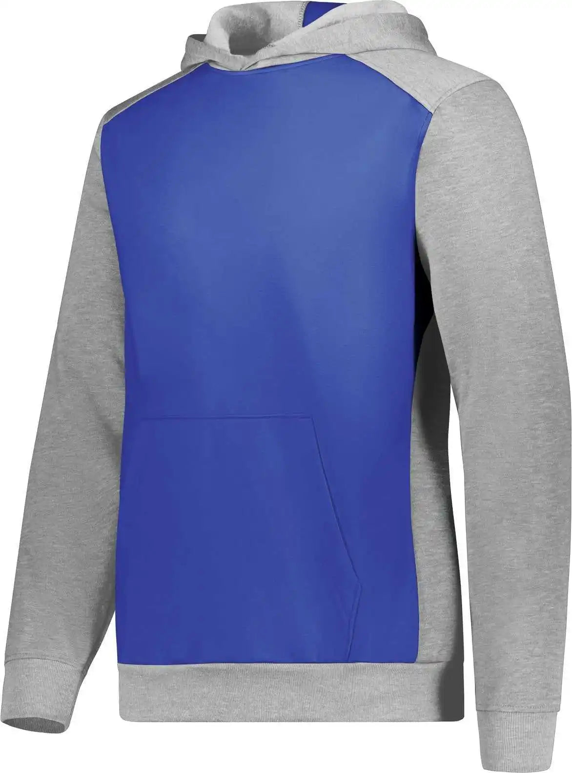 Augusta 6866 Youth Three-season Fleece Pullover Hoodie - Royal Gray Heather