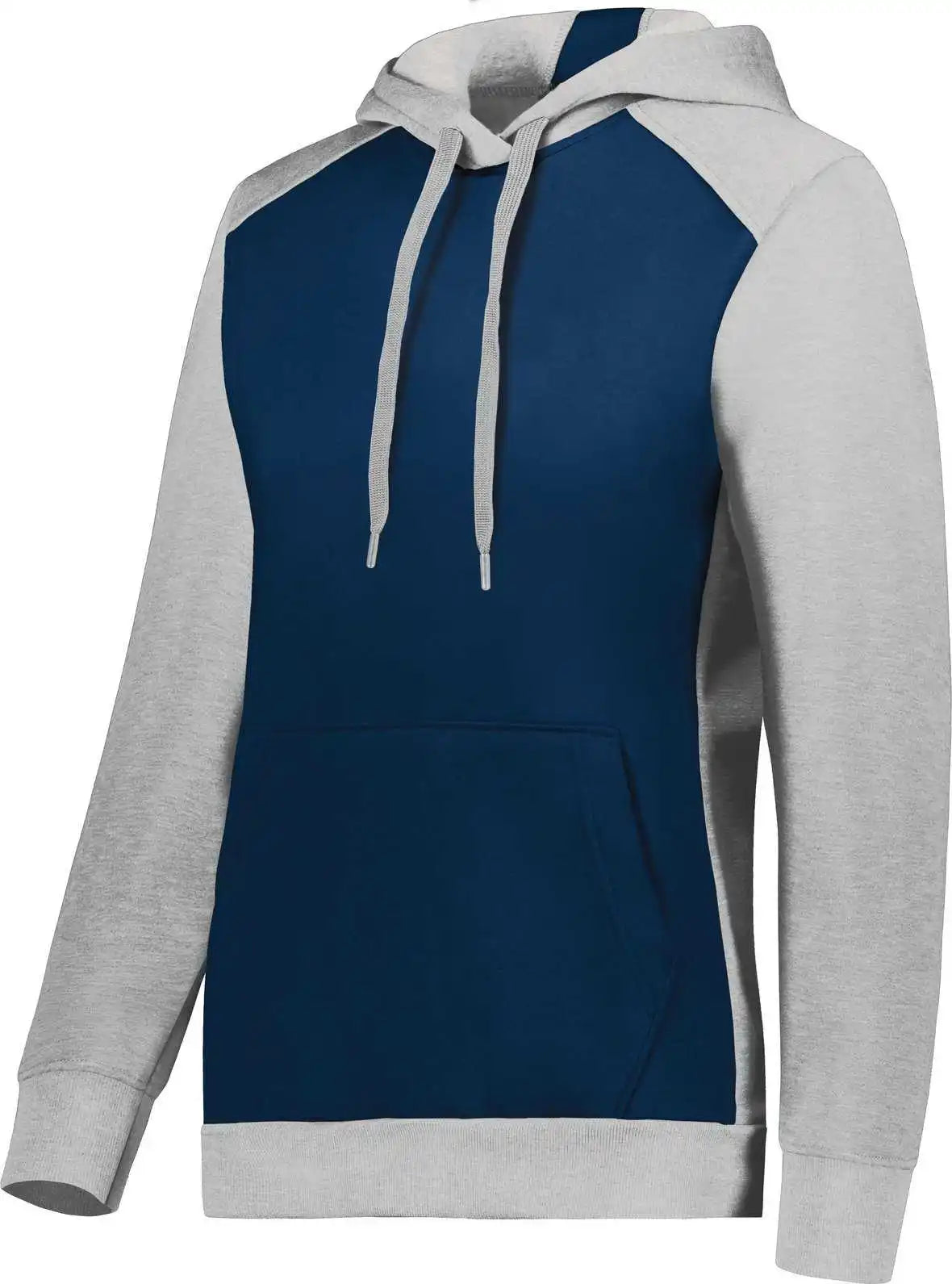 Augusta 6867 Ladies Three-season Fleece Pullover Hoodie - Navy Gray Heather