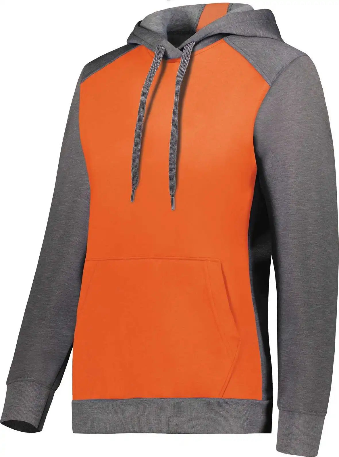 Augusta 6867 Ladies Three-season Fleece Pullover Hoodie - Orange Carbon Heather