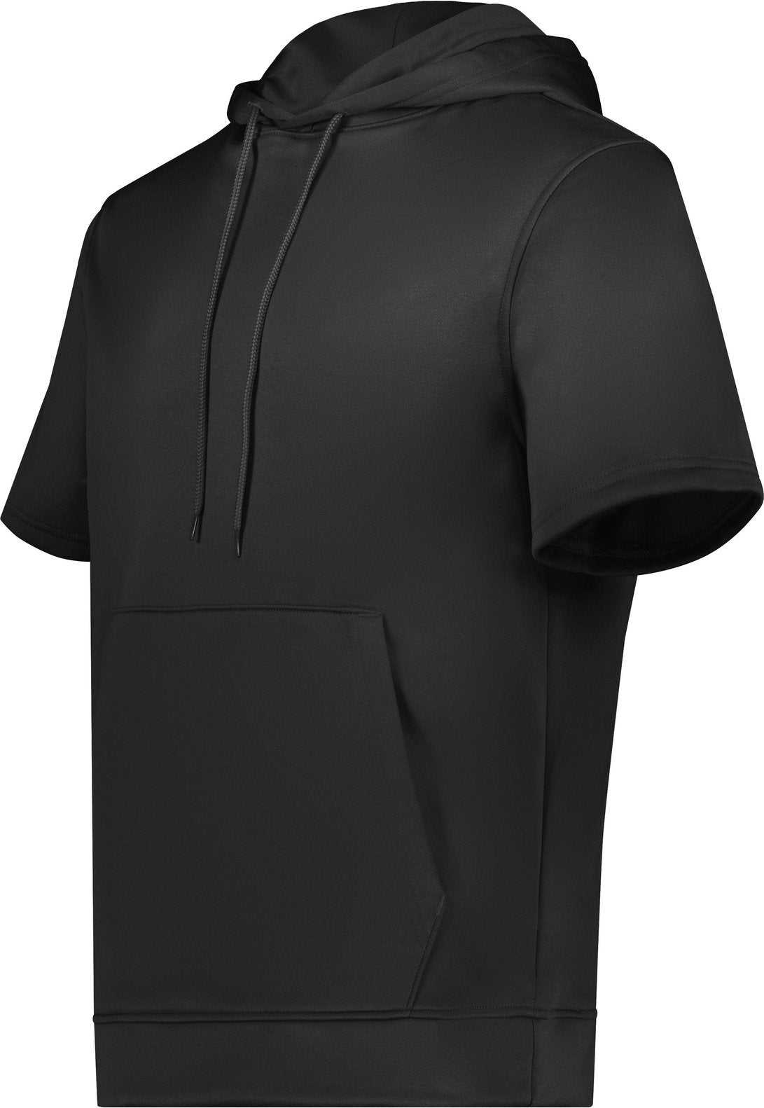 Augusta 6871 Wicking Fleece Short Sleeve Hoodie - Black