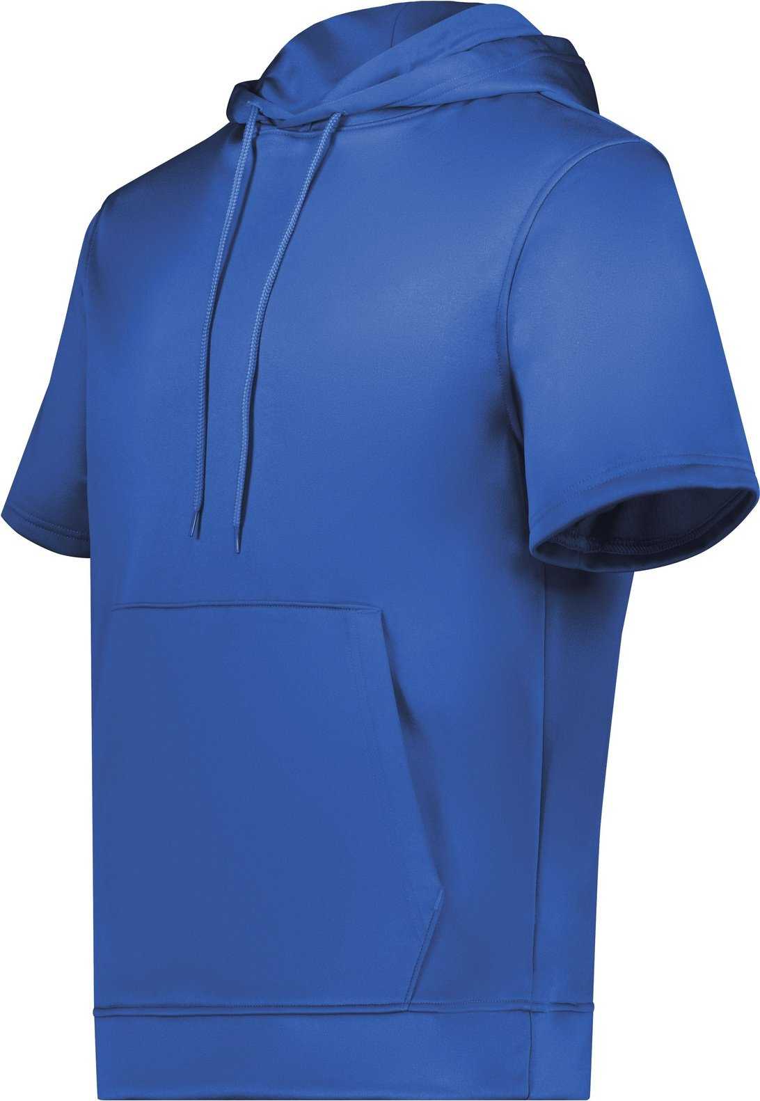 Augusta 6871 Wicking Fleece Short Sleeve Hoodie - Royal
