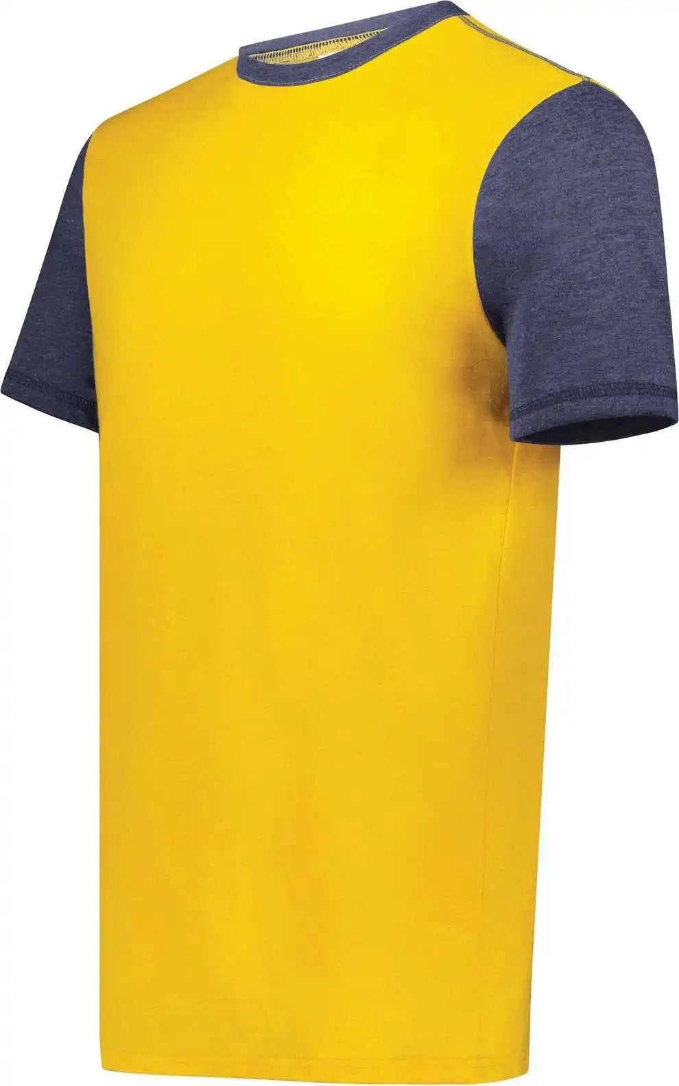 Augusta 6877 Youth Gameday Vintage Ringer Tee - Gold Heather Navy