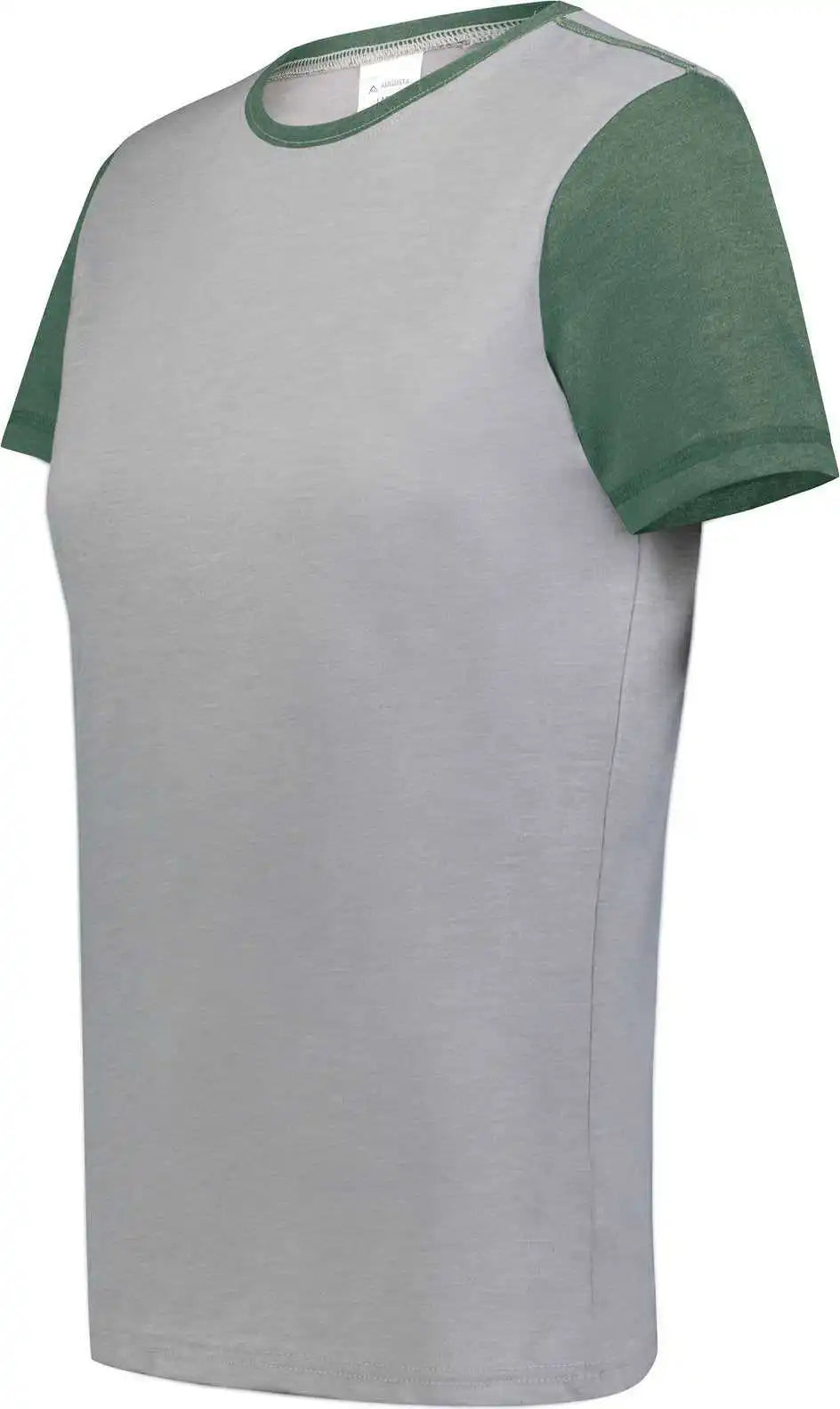 Augusta 6878 Ladies Gameday Vintage Ringer Tee - Gray Heather Dark Green