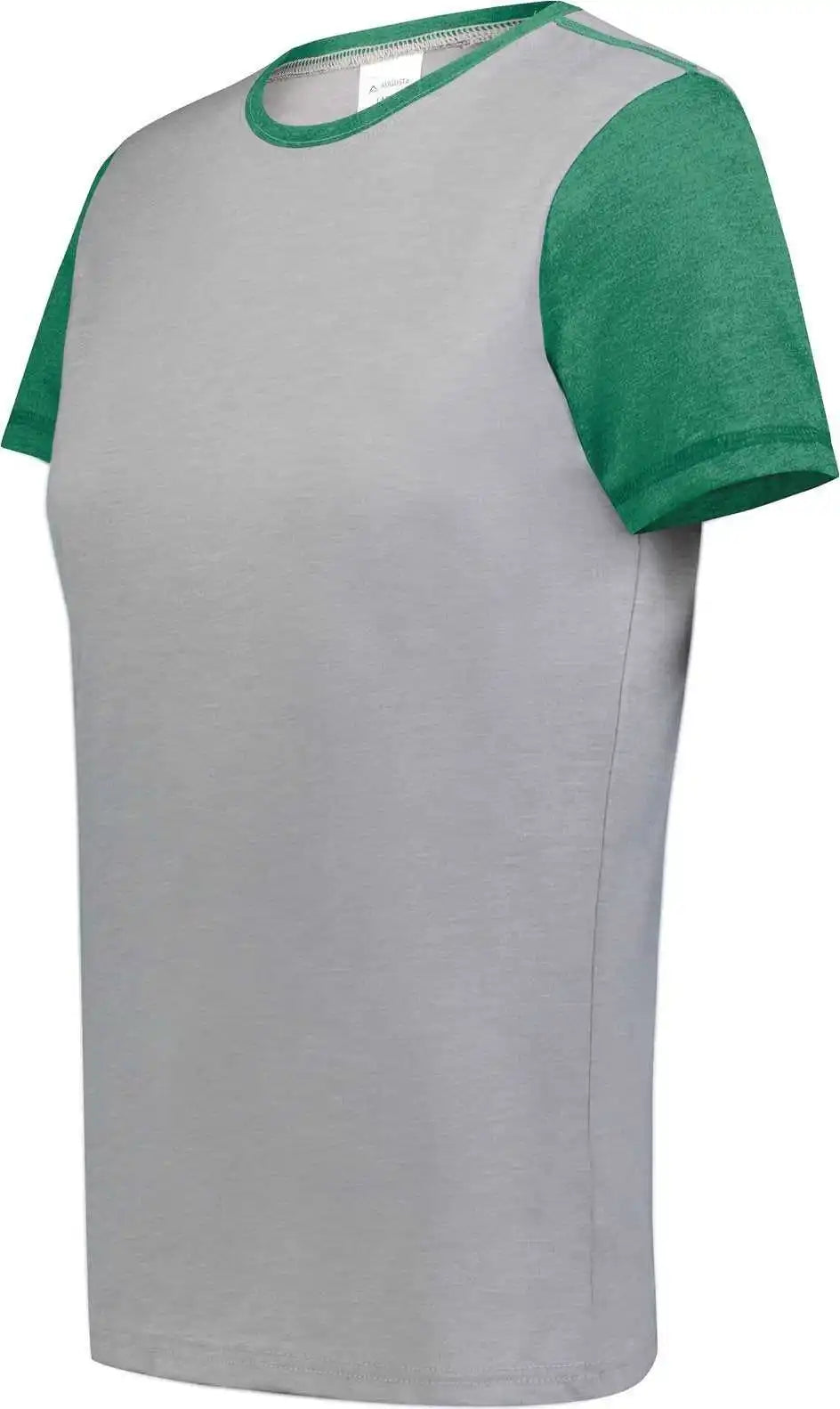Augusta 6878 Ladies Gameday Vintage Ringer Tee - Gray Heather Kelly