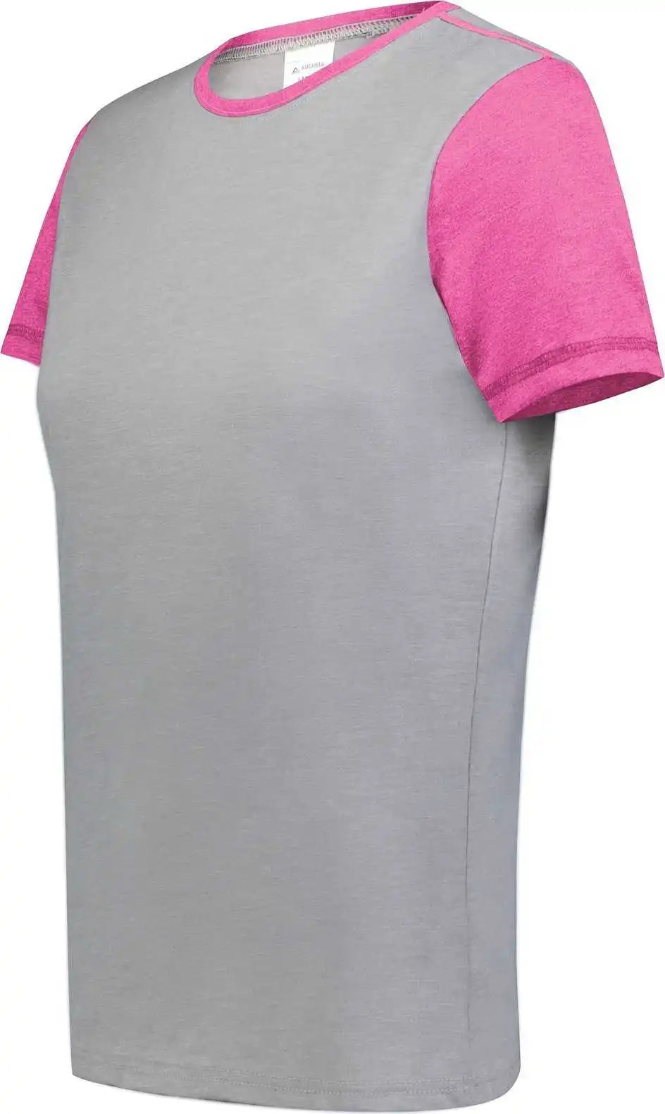 Augusta 6878 Ladies Gameday Vintage Ringer Tee - Gray Heather Orchid