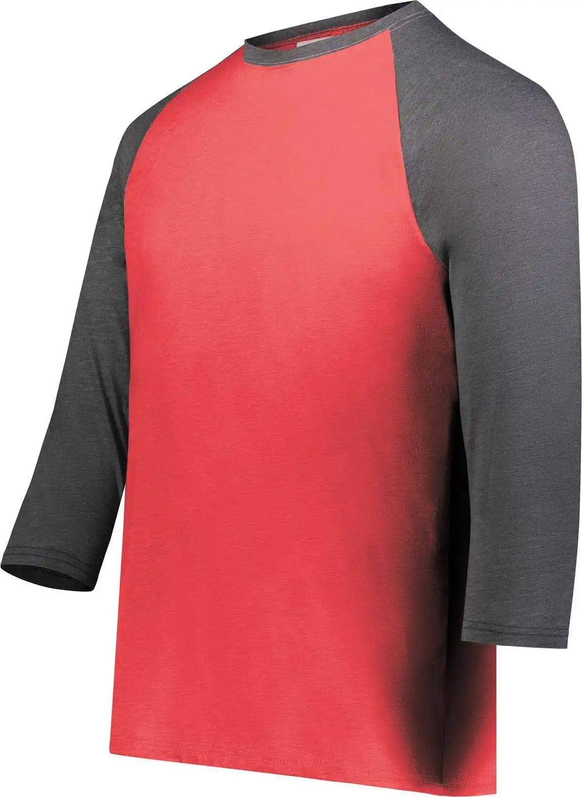 Augusta 6879 Gameday Vintage 3/4 Tee - Scarlet Heather Carbon